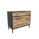 Idiya Fresno Sideboard, Oak and Black