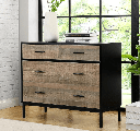 Idiya Fresno Sideboard, Oak and Black