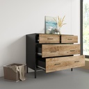 Idiya Fresno Sideboard, Oak and Black