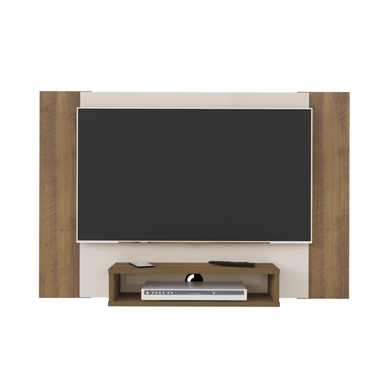 Lages Tv Wall Panel - Pine-Slatted Pine/ Off White