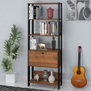 Pouso Bookcase - Pine/ Black
