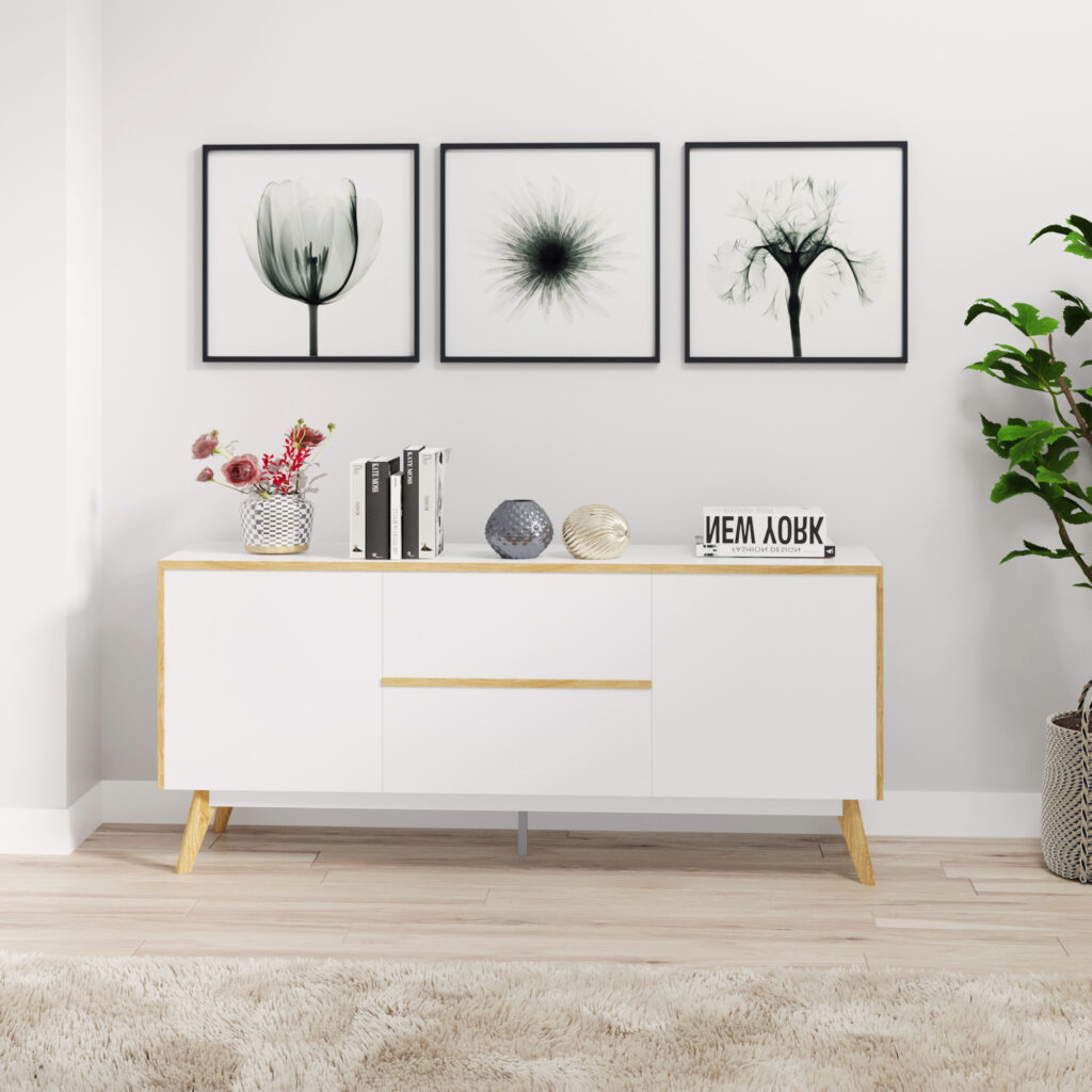 Idiya MICHIGAN tv unit /Sideboard White