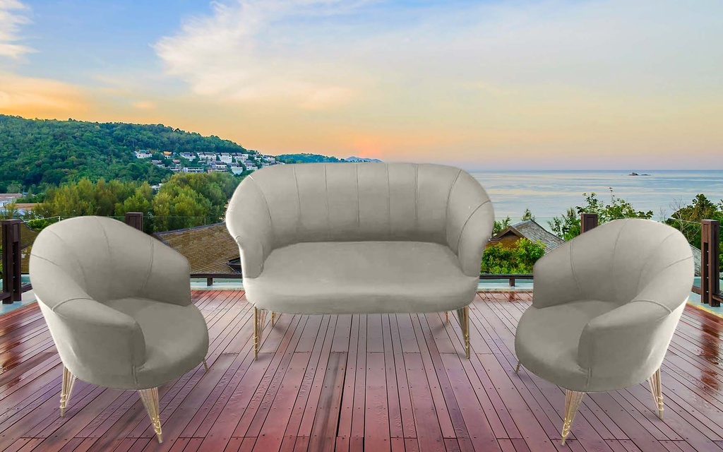 Idiya FLORIDA Outdoor Sofa set, Light Grey