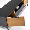 Idiya MINNESSOTA TV cabinet, Black/Oak