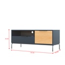 Idiya MINNESSOTA Tv Cabinet, Black/Oak