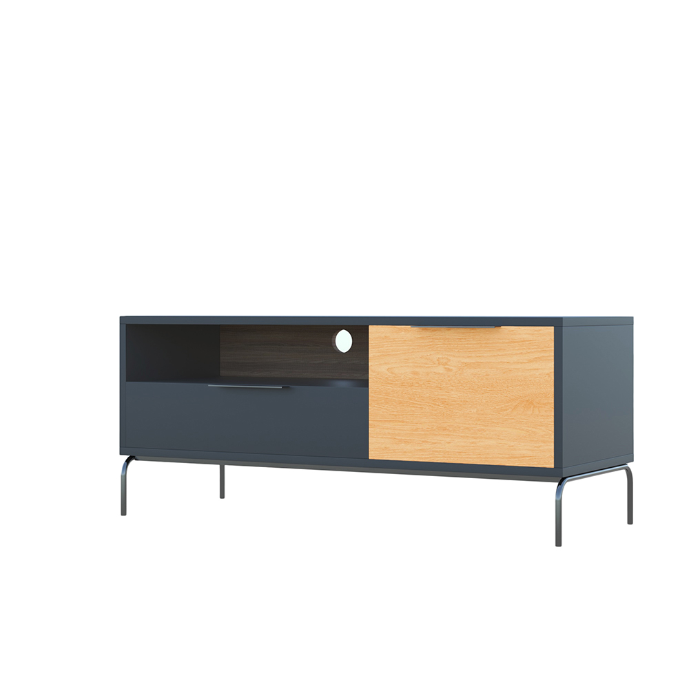 Idiya MINNESSOTA Tv Cabinet, Black/Oak