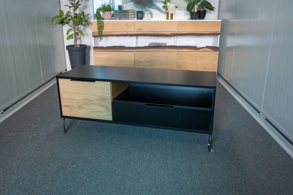 Idiya MINNESSOTA Tv Cabinet, Black/Oak