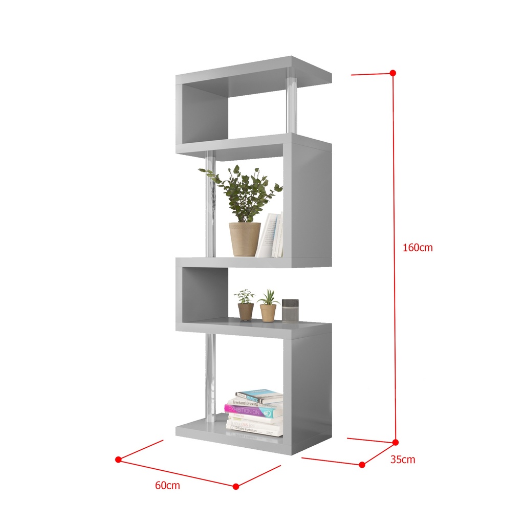Idiya Manila Bookshelf Grey