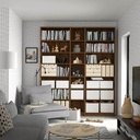 BILLY bookcase comb with extension units brown walnut effect 200x237 cm