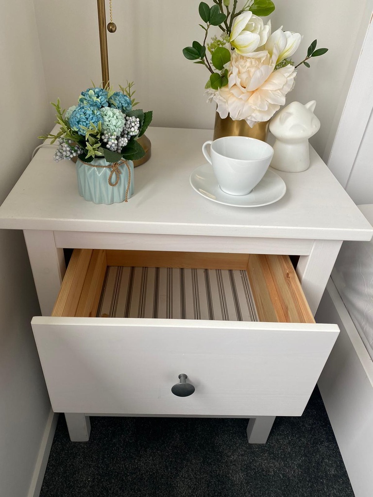 HEMNES Chest of 2 Drawers, White Stain,54x66 cm