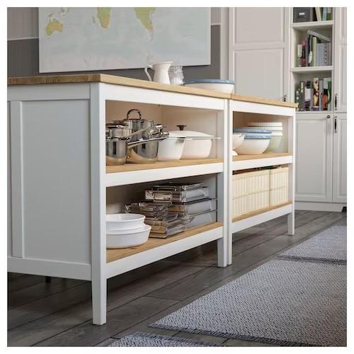 Tornviken Kitchen Island, Off-White, Oak