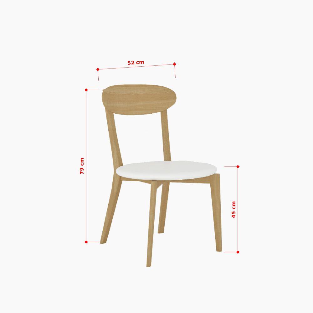 Edirne Dining Chair X 4Pcs White Color