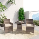 IDIYA Burgas 3pcs PE Rattan outdoor sofa Set,nature colour