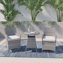 IDIYA Burgas 3pcs PE Rattan outdoor sofa Set,nature colour