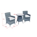 IDIYA Burgas 3pcs PE Rattan outdoor sofa Set,nature colour