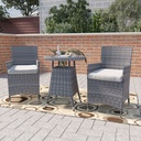 IDIYA Burgas 3pcs PE Rattan outdoor sofa Set,nature colour