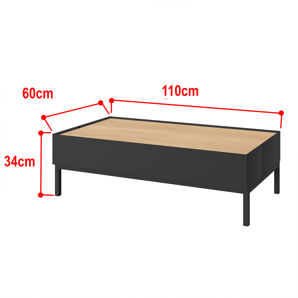 IDIYA KENTUCKY COFFEE TABLE WITH TWO DRAWER