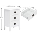 JAGGER Nightstand White 2Pcs set