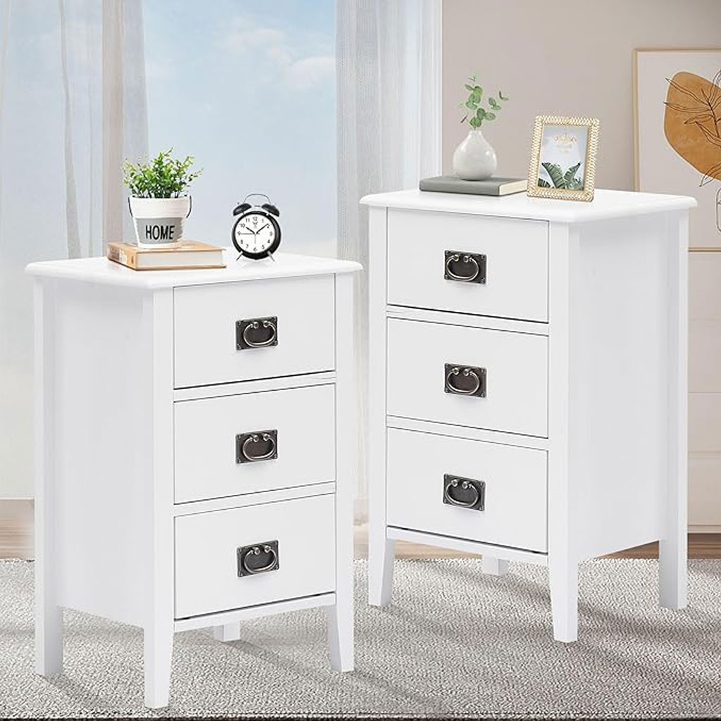 JAGGER Nightstand White 2Pcs set