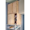 [704.943.95] Ikea IVAR cabinet with sliding doors, pine, 80x30x60 cm