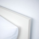 IKEA Malm bed frame, high, w 2 storage boxes, white, luroy 90 x 200 cm