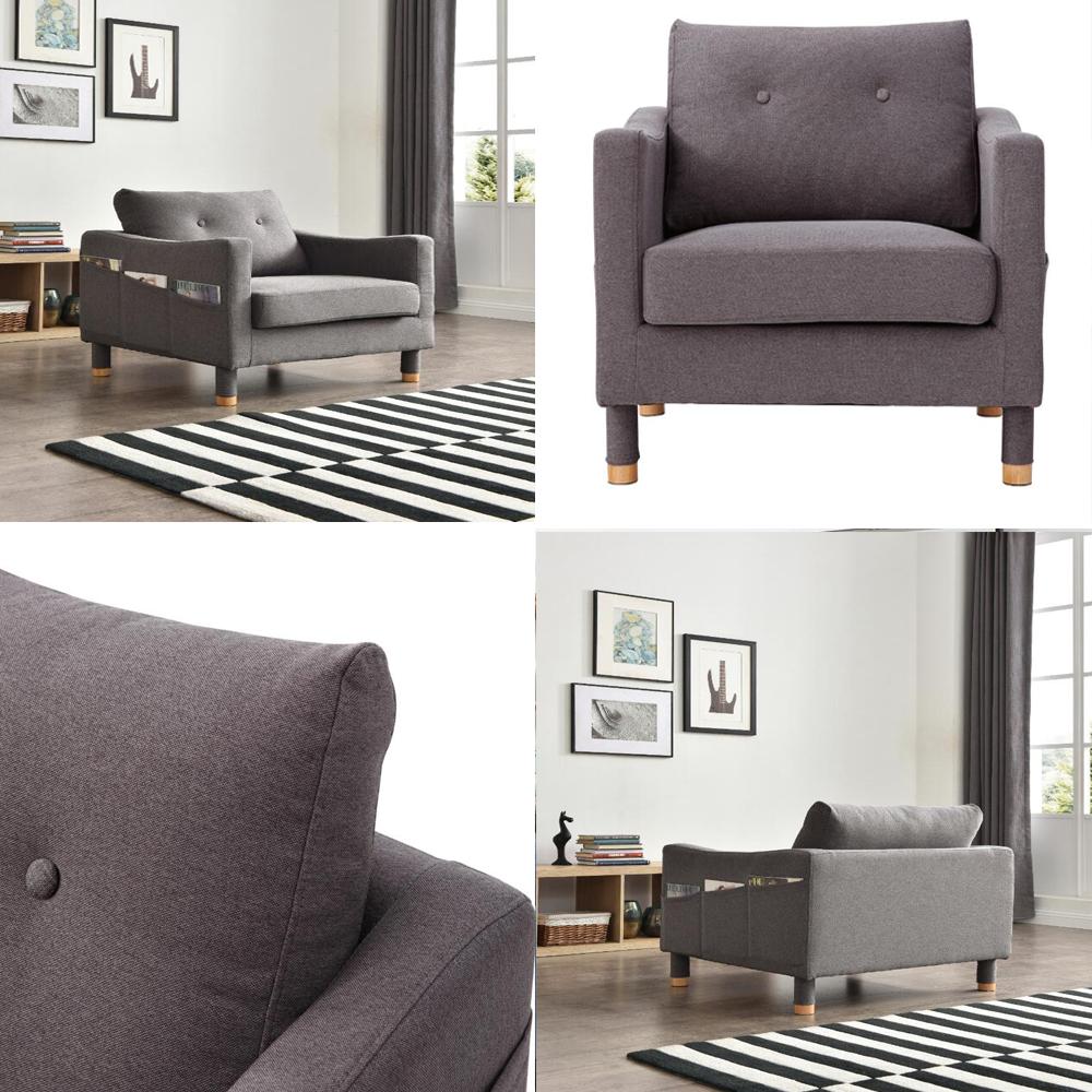 Idiya Zaire Armchair , Dark Grey