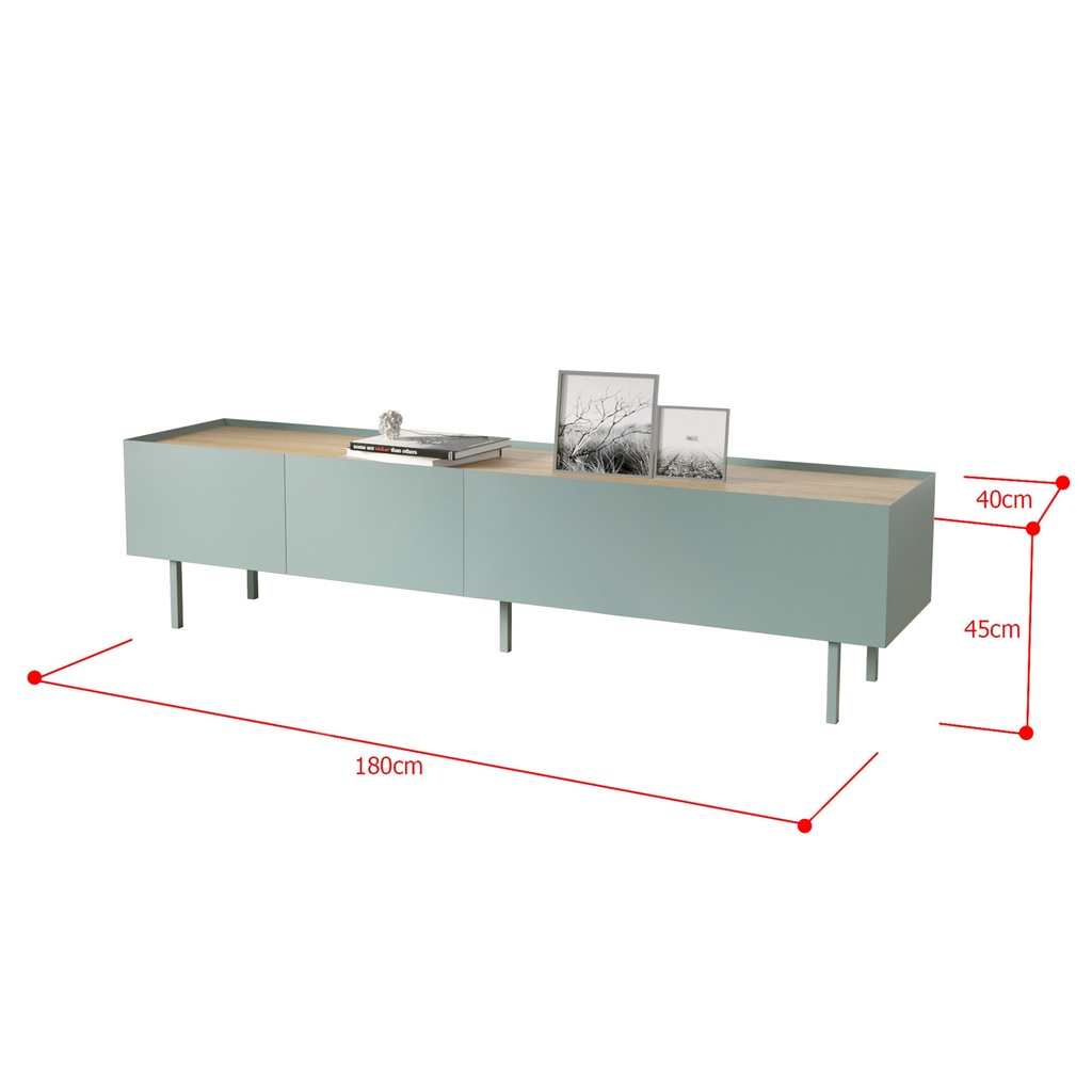 Idiya MARYLAND tv stand with 2 drawers and 1 flap door