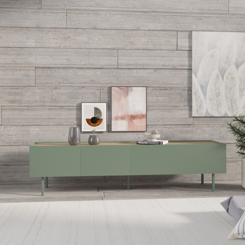 Idiya MARYLAND tv stand with 2 drawers and 1 flap door