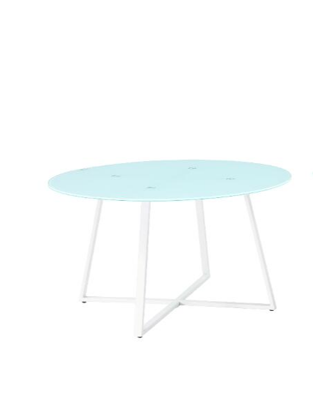 Idiya Acra white round coffee table