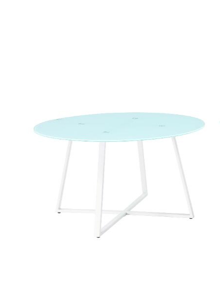Idiya Acra white round coffee table