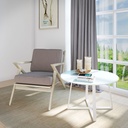 Idiya Acra white round coffee table