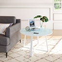 Idiya Acra white round coffee table