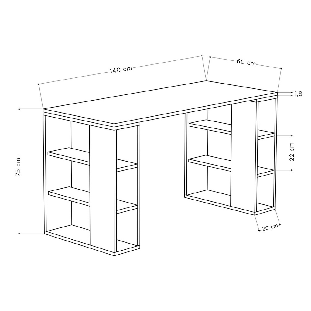 [120.69.137] COLMAR WORKING TABLE SAPPHIRE OAK-SAPPHIRE OAK