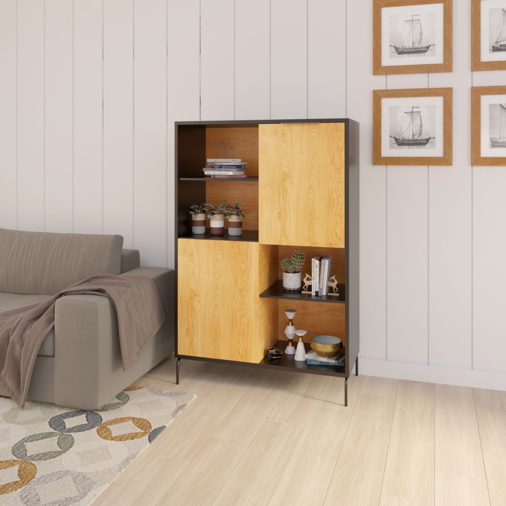 Idiya MINNESSOTA high borad , Black/Oak