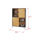 Idiya MINNESSOTA high borad , Black/Oak