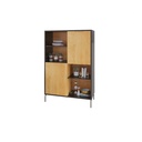 Idiya MINNESSOTA high borad , Black/Oak