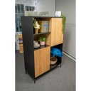 Idiya MINNESSOTA high borad , Black/Oak