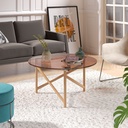 Idiya Akron white stained coffee table