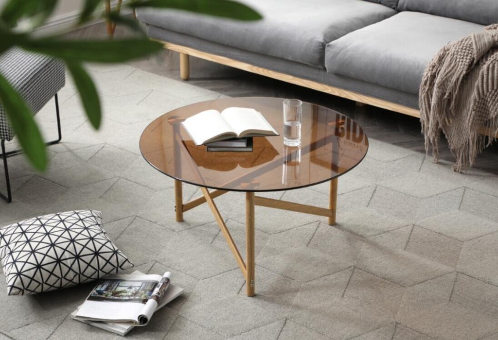 Idiya Akron white stained coffee table