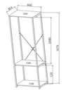 BAMAKO Clothes Rack Stand, 60X 40X167 cm