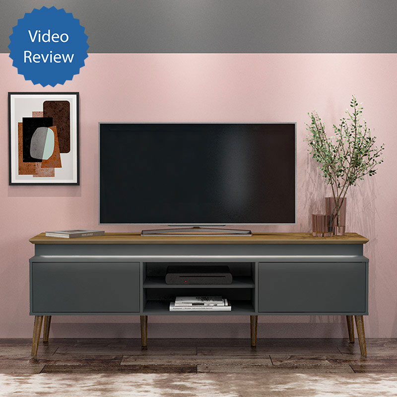 Teresina Tv Stand - Oak/ Graphite