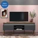 Teresina Tv Stand - Oak/ Graphite