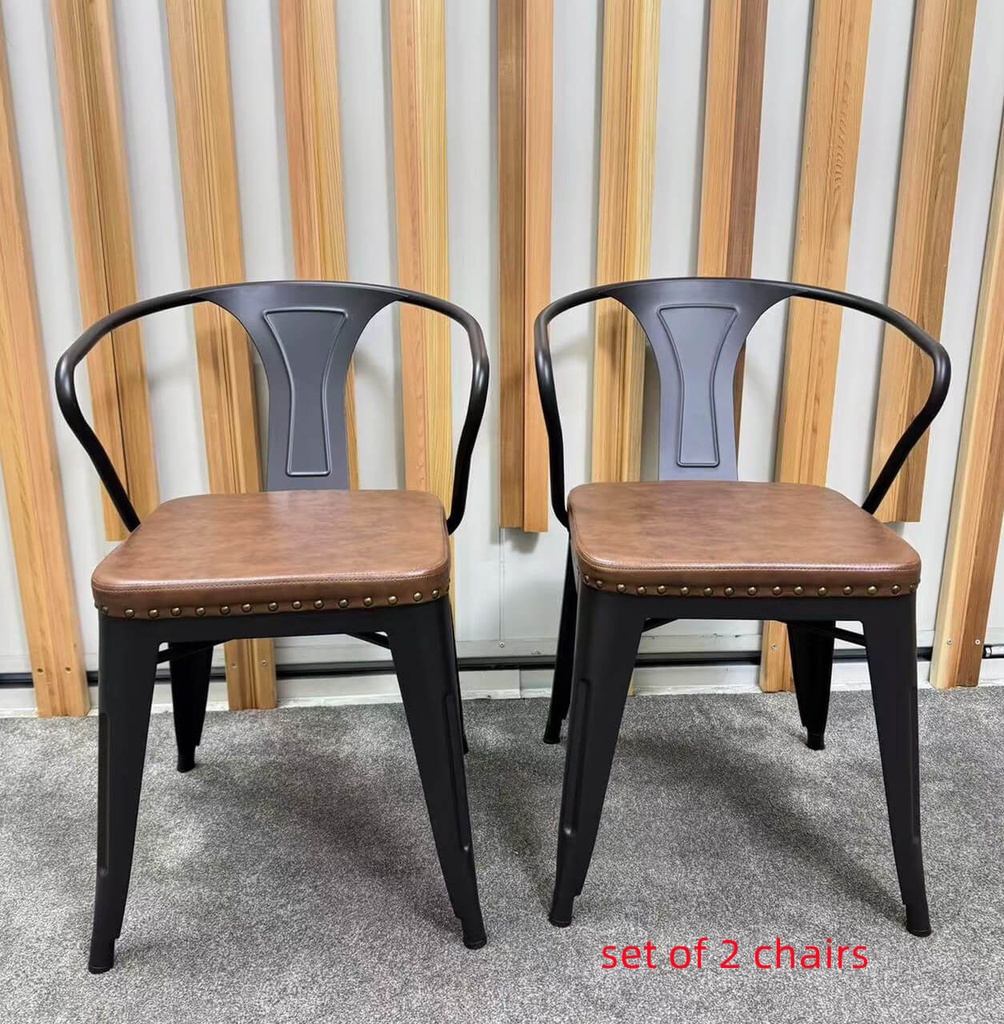 Joel dining chairs,2pc set,brown