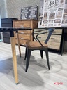 Joel dining chairs,2pc set,brown