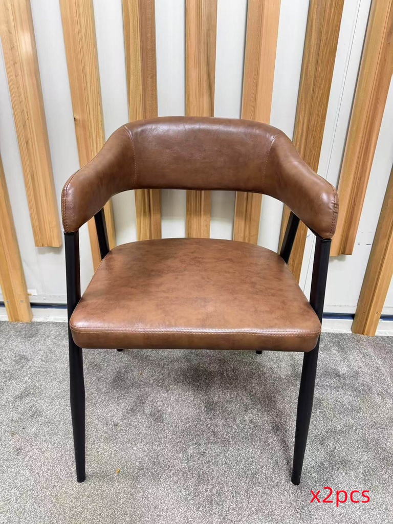 Dirk dining chairs,2pcs set,brown