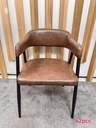 Dirk dining chairs,2pcs set,brown
