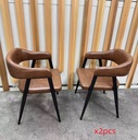 Dirk dining chairs,2pcs set,brown