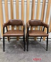Dirk dining chairs,2pcs set,brown