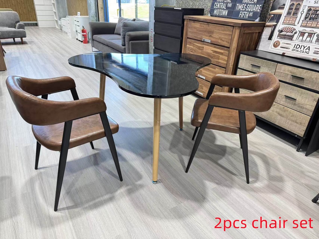 Dirk dining chairs,2pcs set,brown