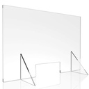 Sneeze Guard Clear Free Standing, Protective Counter Screens, Barrier Guard,100x50cm
